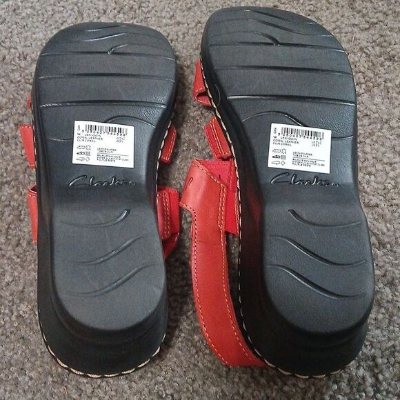 Collection by Clarks Lexi Qwin Coral Leather Sandals Women’s Size 8N NWT - Picture 7 of 8